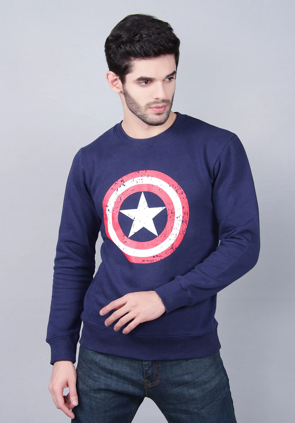 "TALIAH" Captain America Fleece Sweatshirt - Image 2
