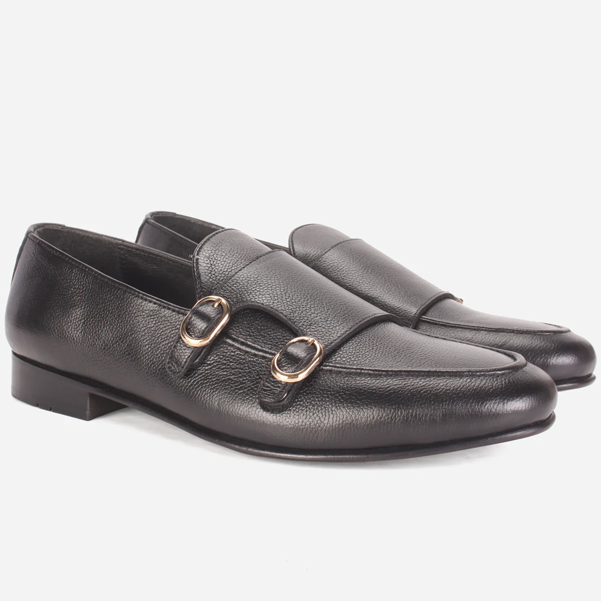 Mens "CARLOS" Leather Monk Straps Formal Shoes - Image 2