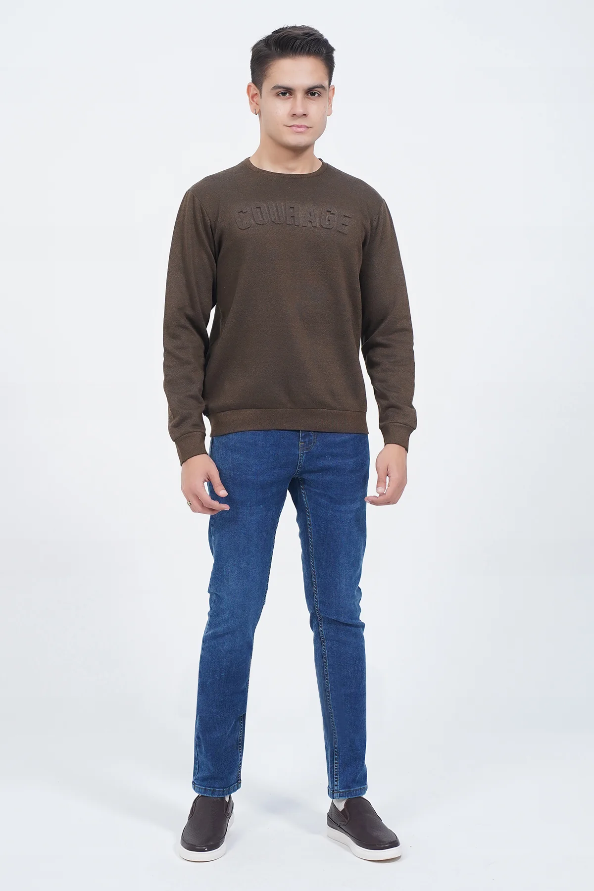 Mens "CLAIRES" Crew Neck Long Sleeves Sweatshirt - Image 2