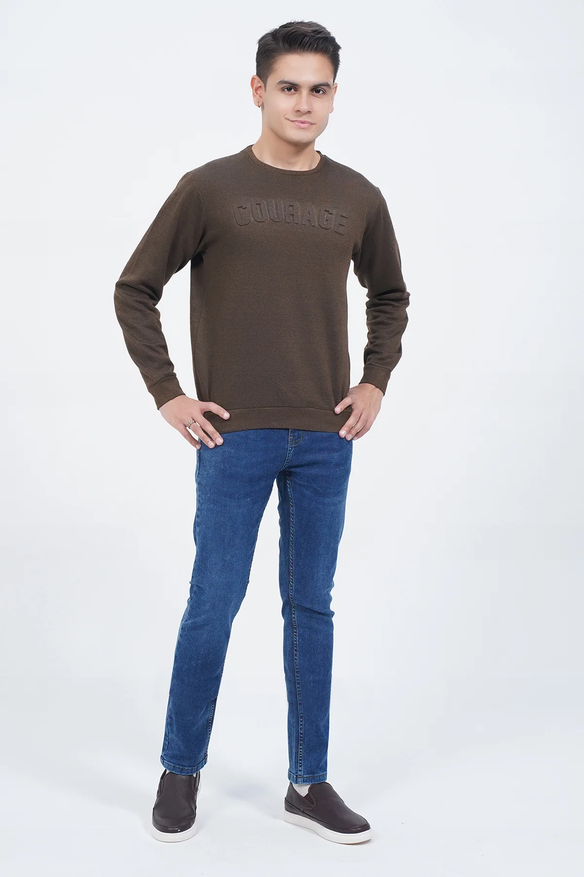 Mens "CLAIRES" Crew Neck Long Sleeves Sweatshirt - Image 4