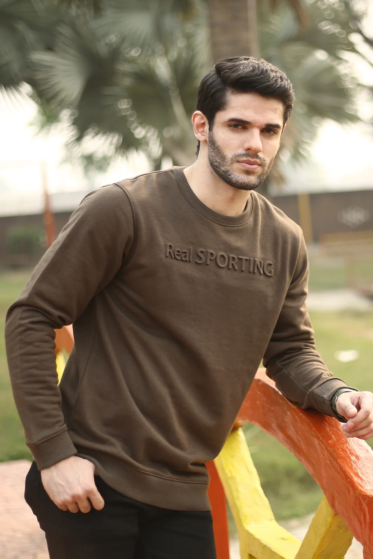 Mens "COLTER" Crew Neck Winter Pullover Sweatshirt