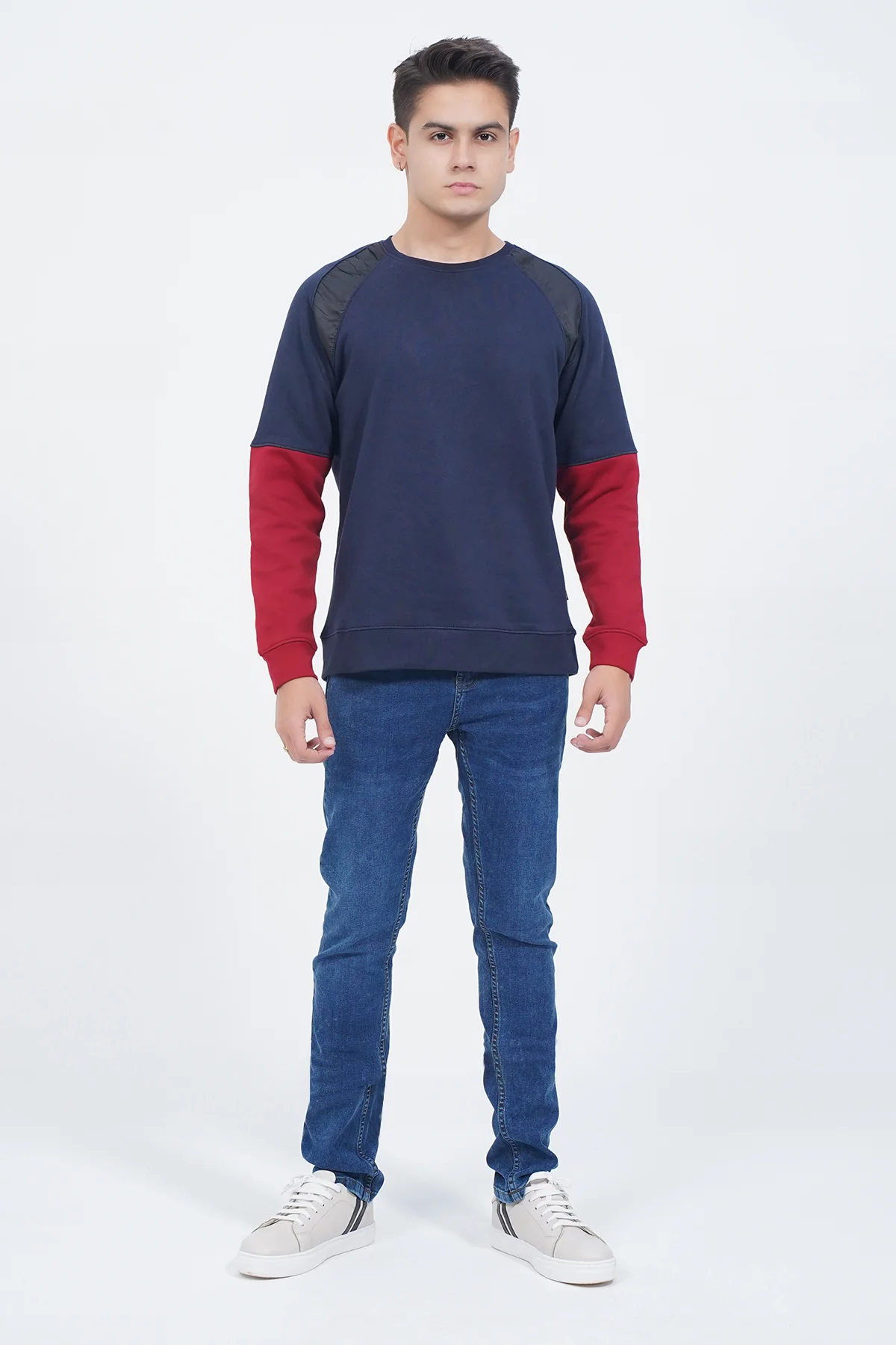 "DANTON" Crew Neck Long Sleeves Sweatshirt - Image 3