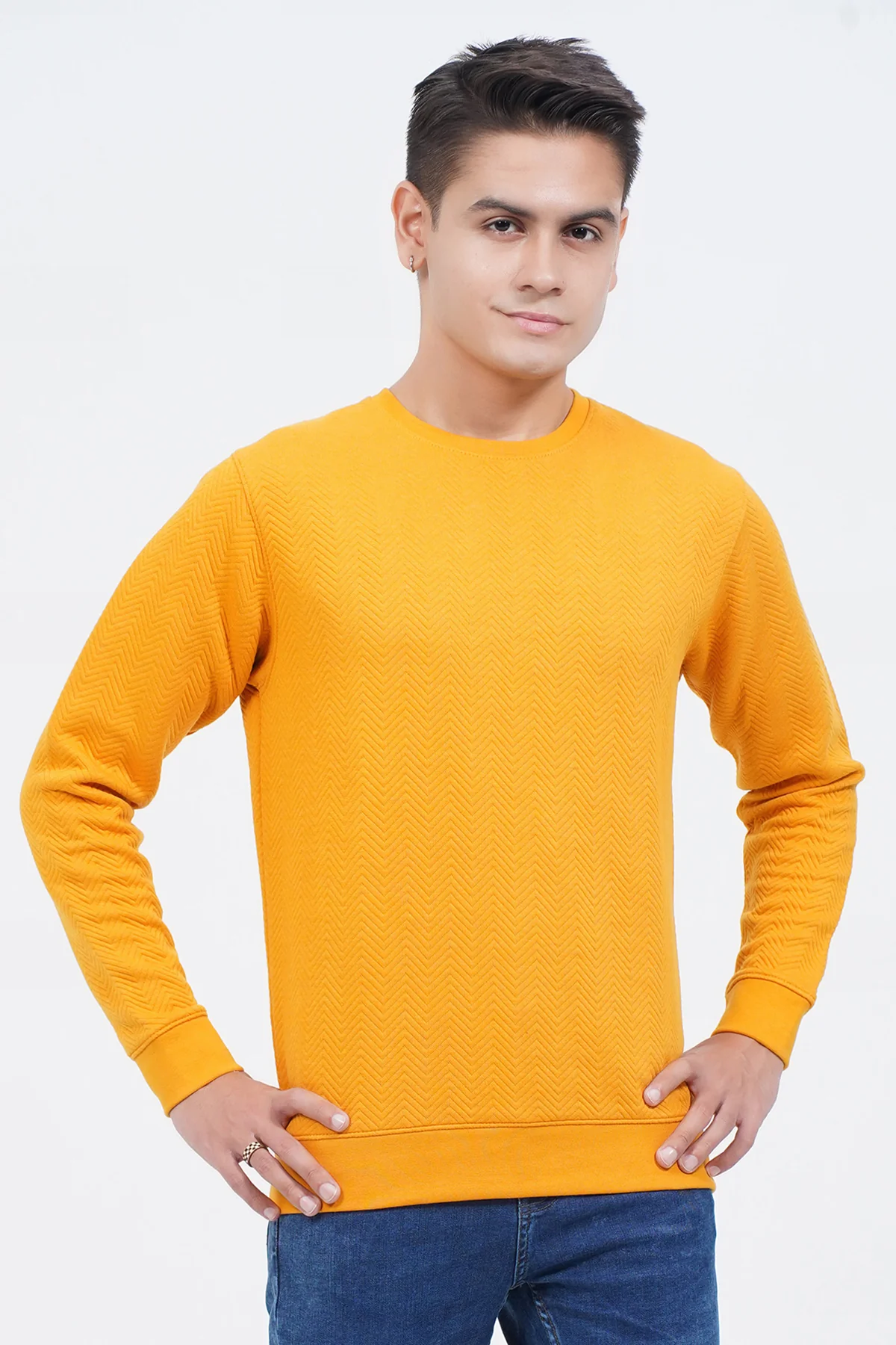 Mens "DEJAH" Crew Neck Long Sleeves Sweatshirt