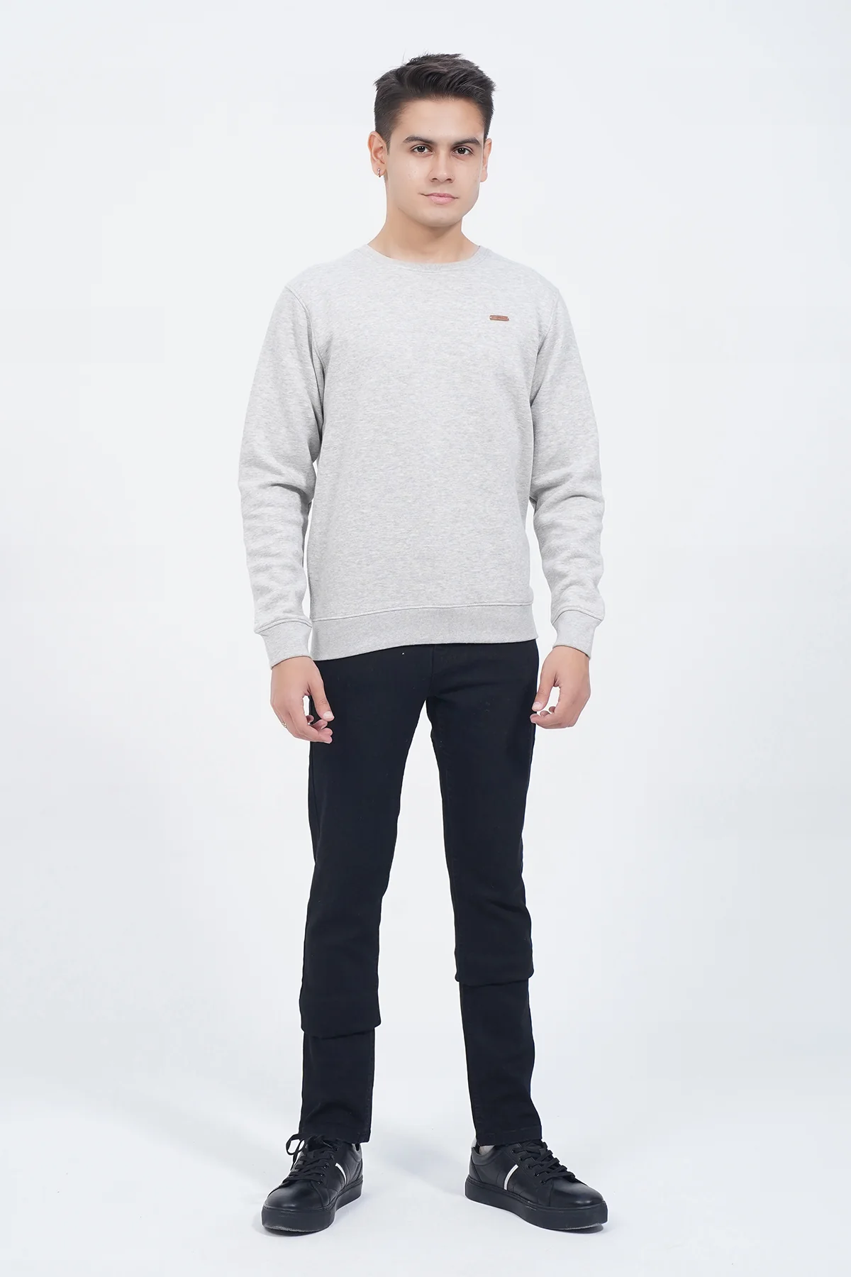 Mens "DELMAS" Crewneck Long Sleeves Sweat Shirt - Image 2
