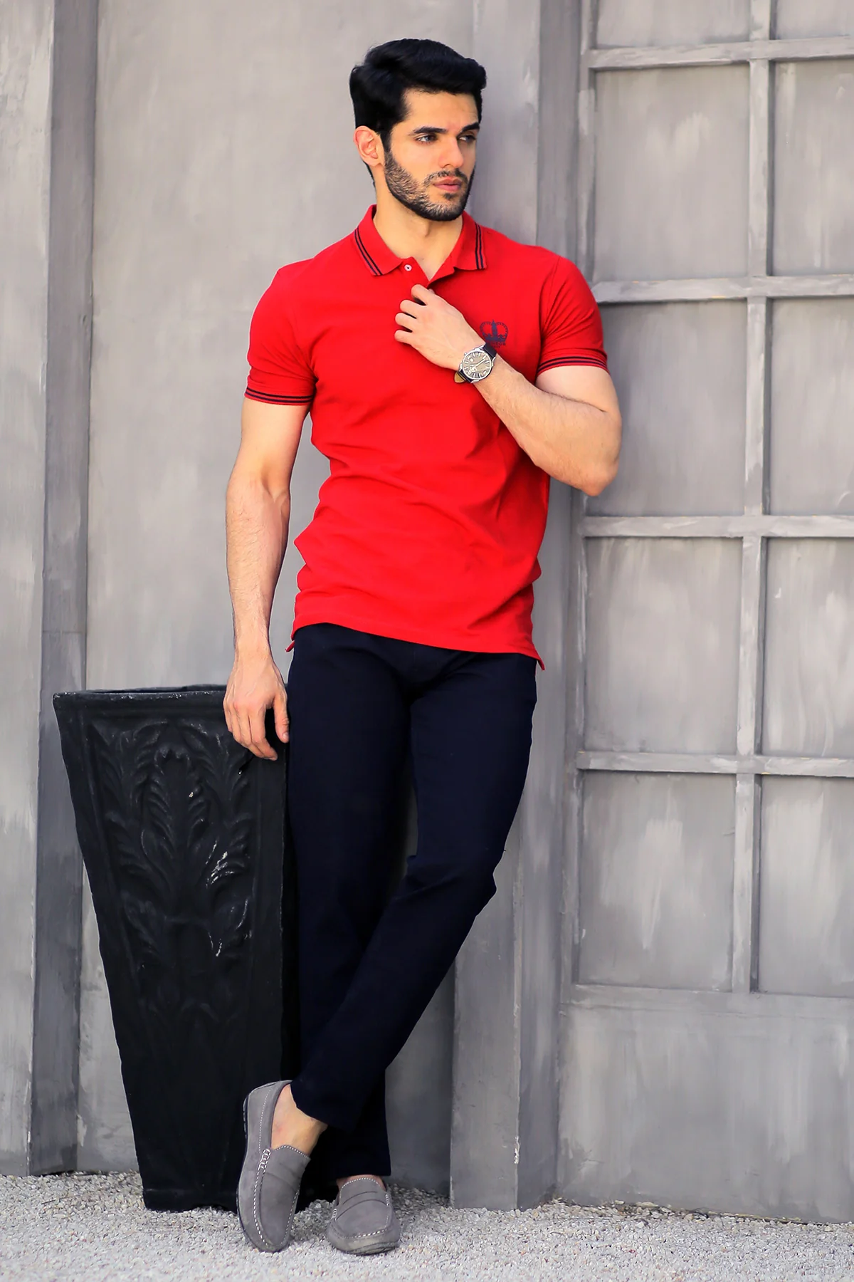 Mens "DELMONT" Basic Cotton Polo T-Shirt - Image 2