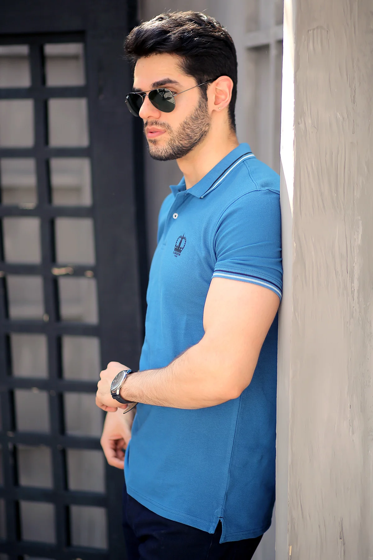 Mens "DELMONT" Basic Cotton Polo T-Shirt - Image 5