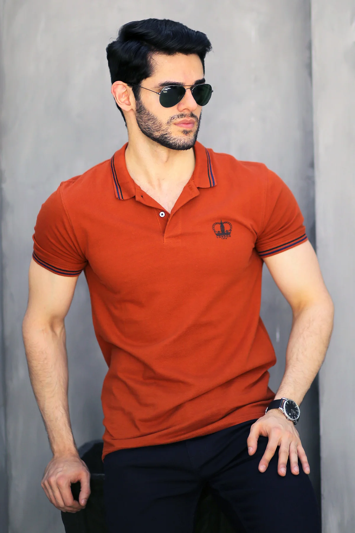 Mens "DELMONT" Basic Cotton Polo T-Shirt - Image 2
