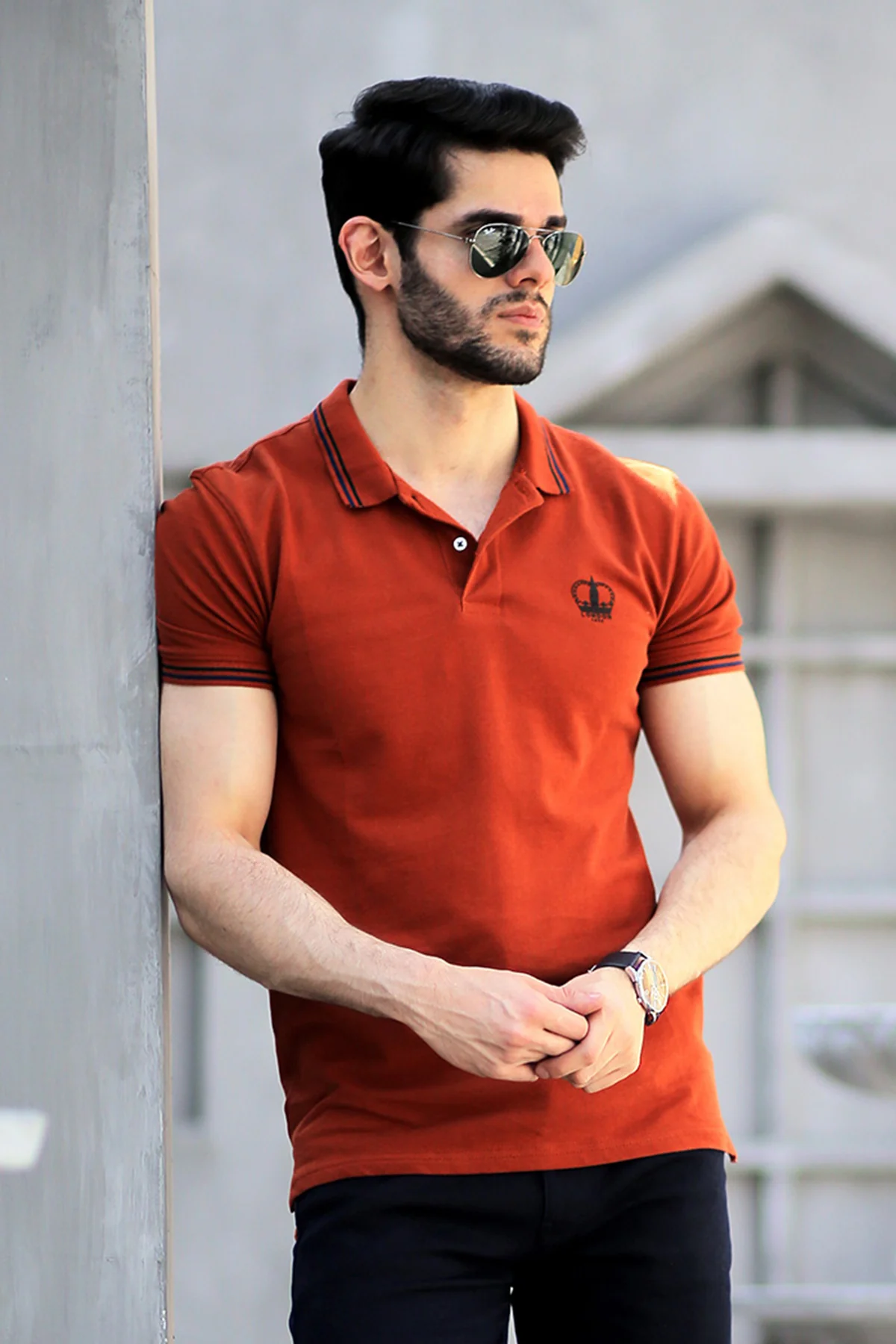 Mens "DELMONT" Basic Cotton Polo T-Shirt - Image 3