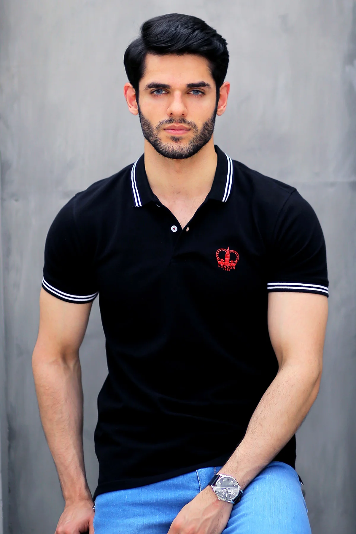 Mens "DELMONT" Basic Cotton Polo T-Shirt - Image 3