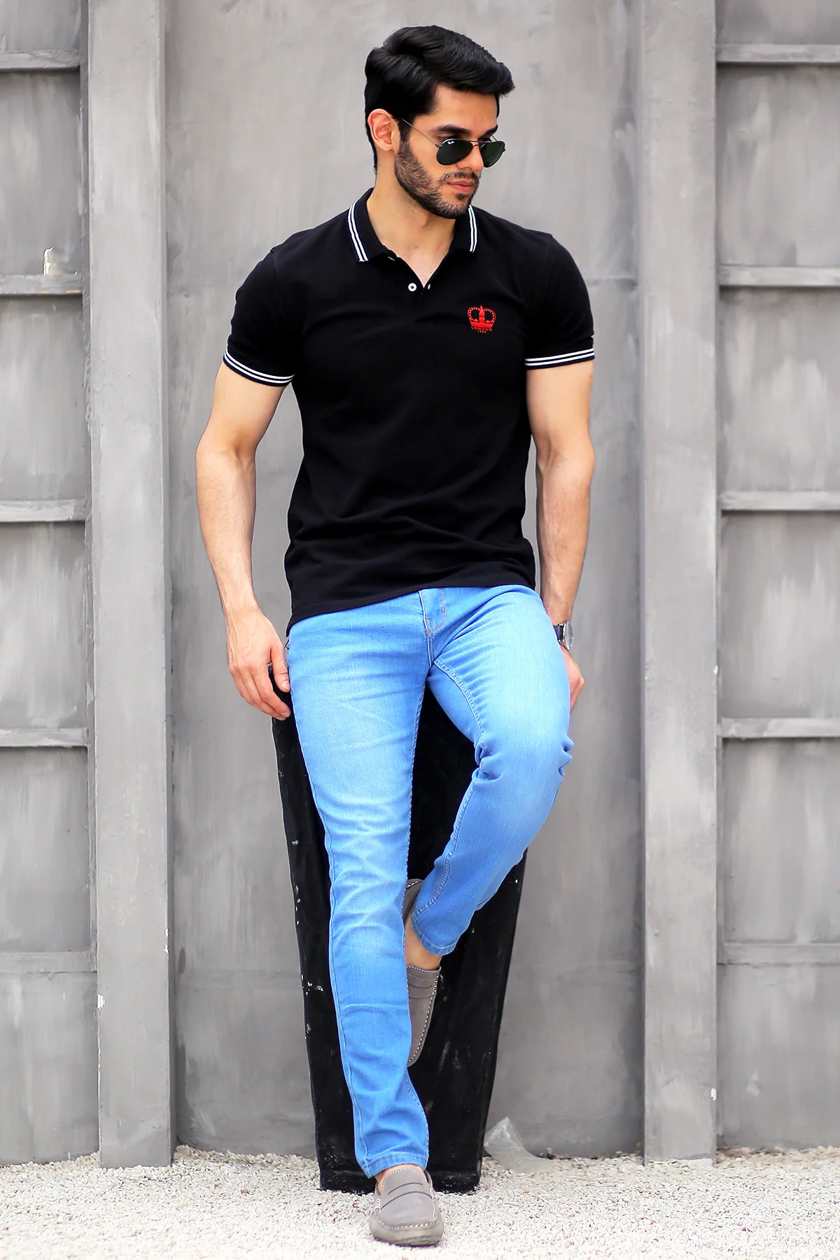 Mens "DELMONT" Basic Cotton Polo T-Shirt - Image 4