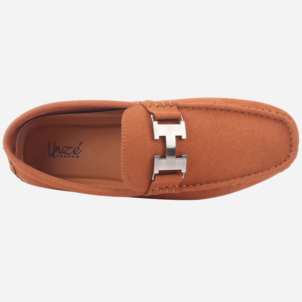 Mens "DOERIN" Suede Slip-on Casual Moccasins Shoes - Image 4