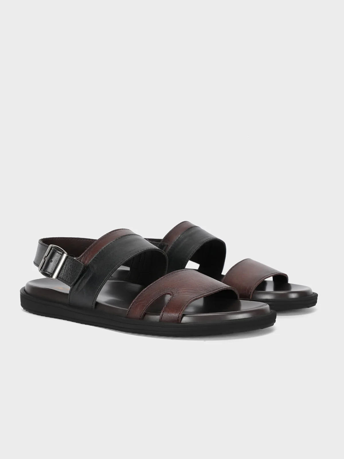 Mens "DONAR" Casual Leather Sandals - Image 2