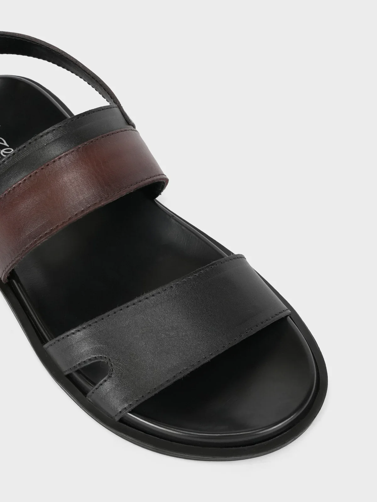 Mens "DONAR" Casual Leather Sandals - Image 4