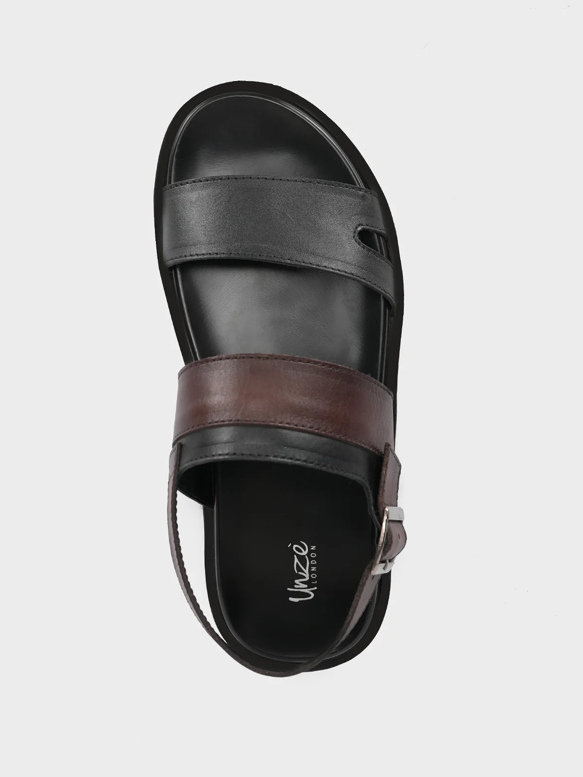 Mens "DONAR" Casual Leather Sandals - Image 5