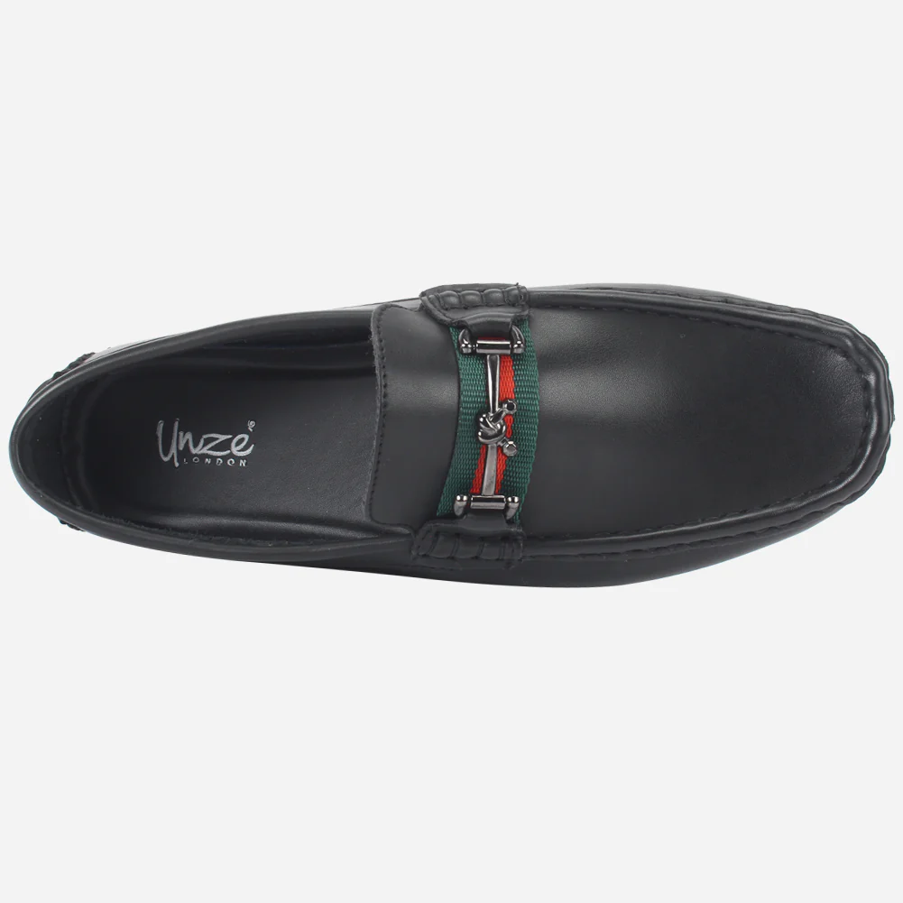 Mens "DUEL" Slip-On Decorate Moccasins Shoes - Image 4