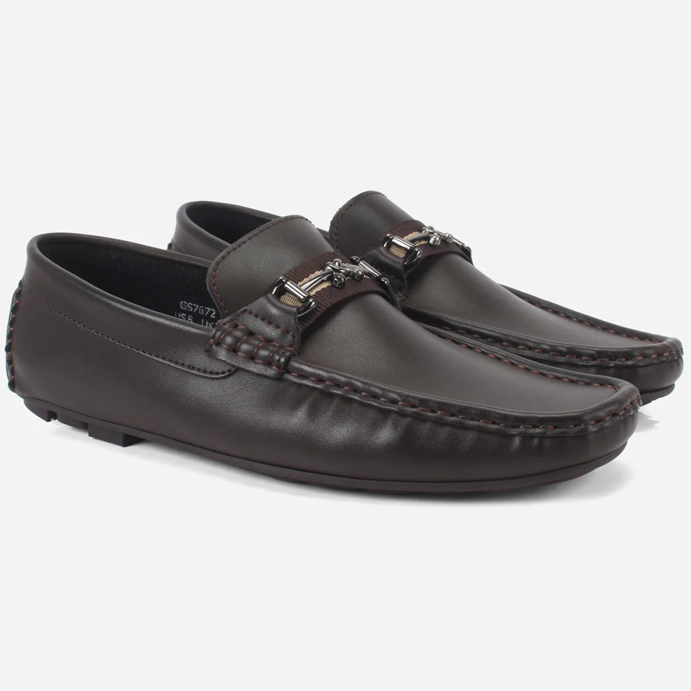 Mens "DUEL" Slip-On Decorate Moccasins Shoes - Image 2