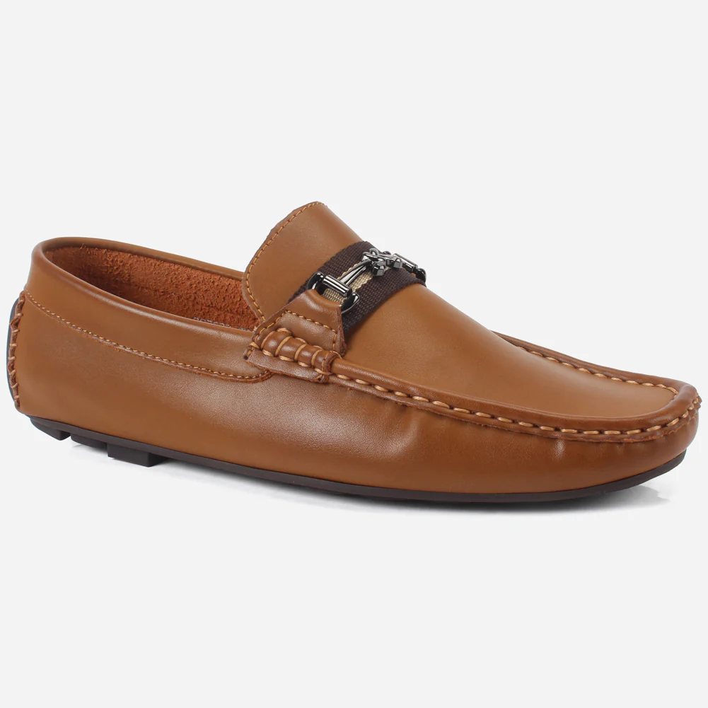 Mens "DUEL" Slip-On Decorate Moccasins Shoes