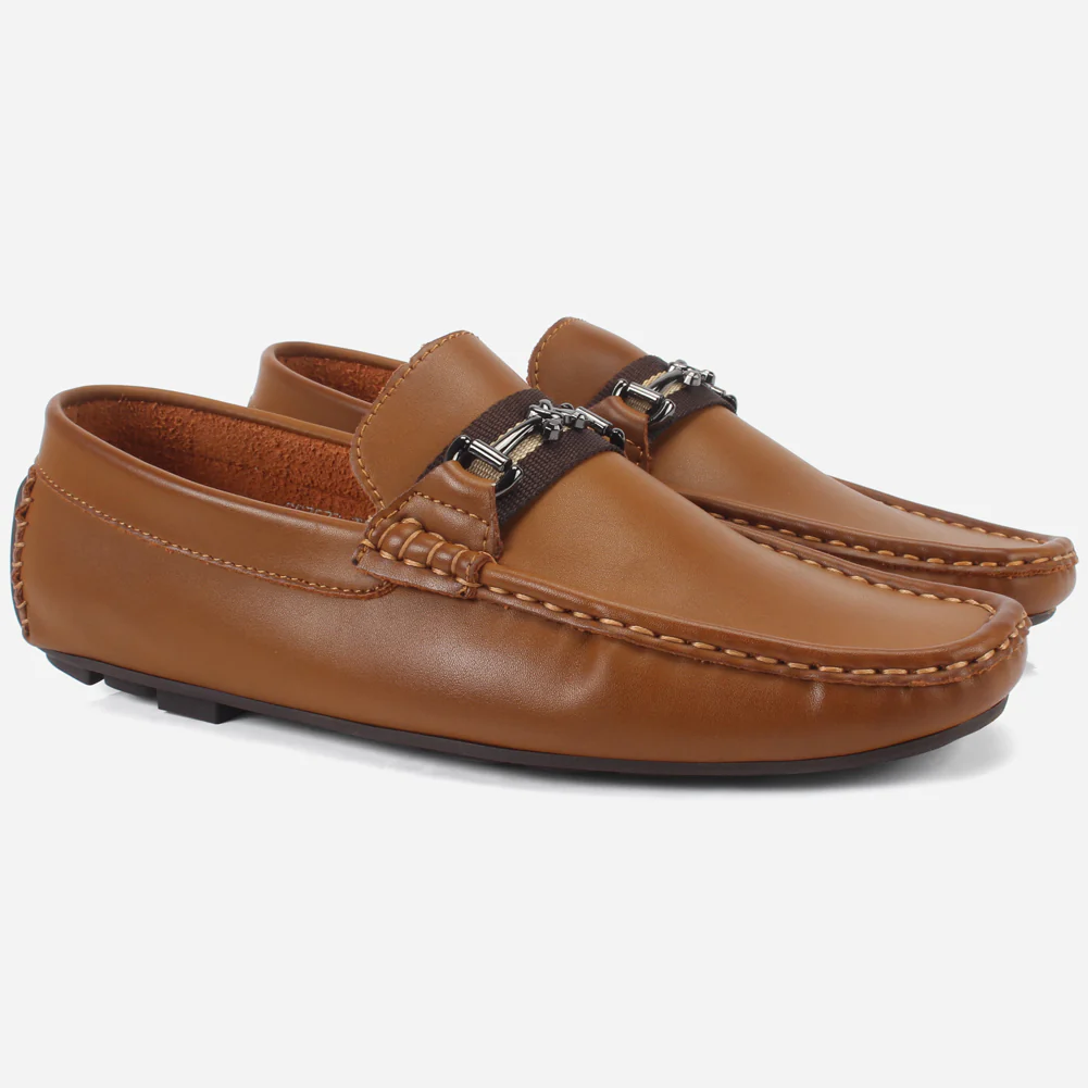 Mens "DUEL" Slip-On Decorate Moccasins Shoes - Image 2
