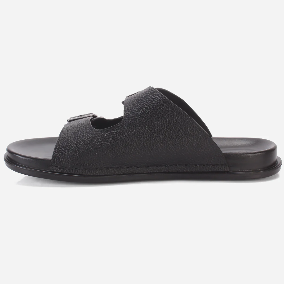 Mens "DUTCH" Leather Slide In Summer Slippers - Image 3
