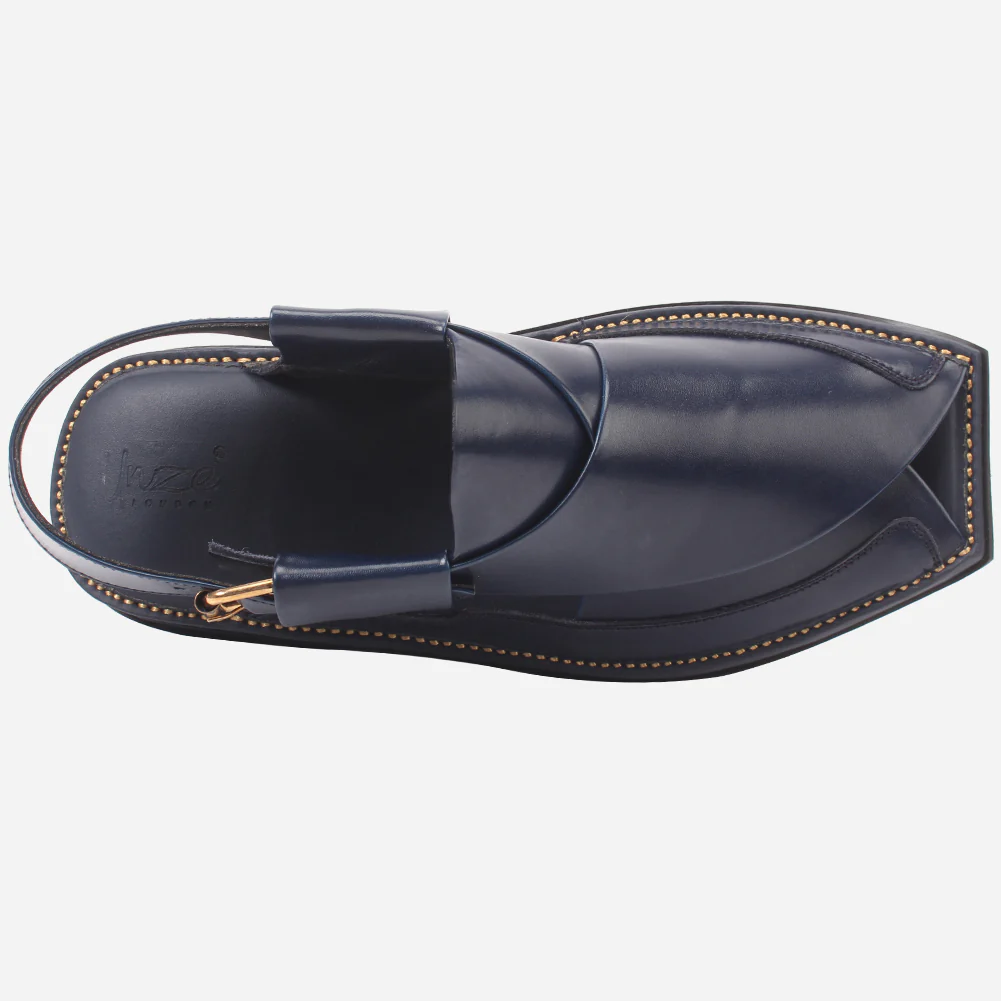 Mens "FARID" Leather Buckled Peshawari Sandals - Image 4