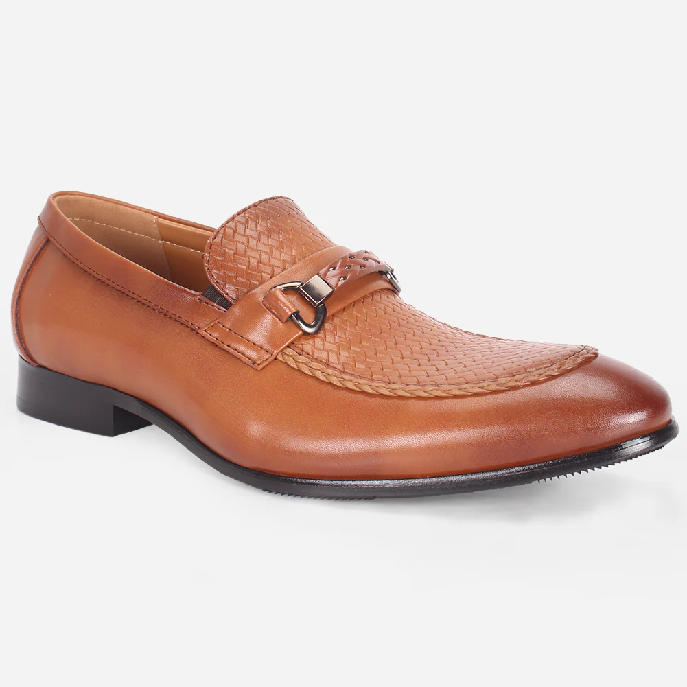 Mens "FAZAR" Leather Office Formal Slide In Shoes