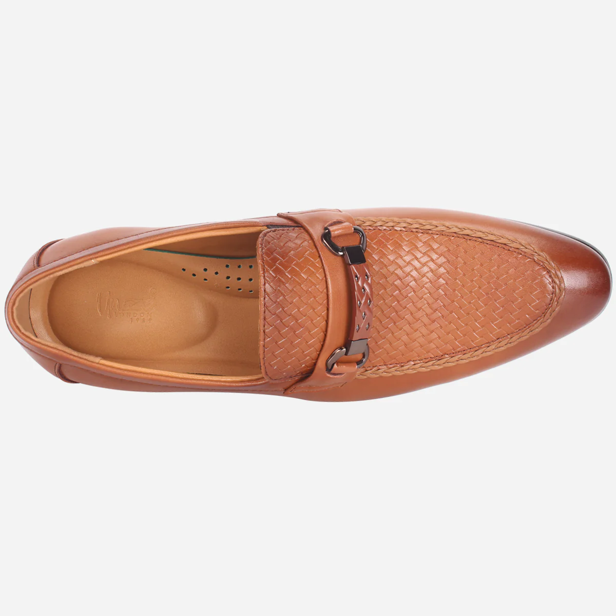 Mens "FAZAR" Leather Office Formal Slide In Shoes - Image 4