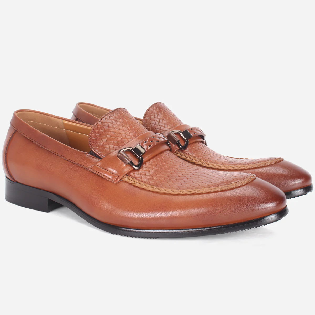 Mens "FAZAR" Leather Office Formal Slide In Shoes - Image 2