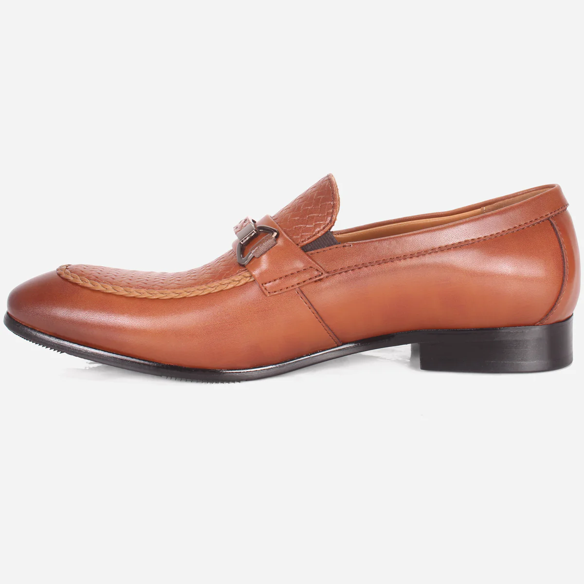 Mens "FAZAR" Leather Office Formal Slide In Shoes - Image 3