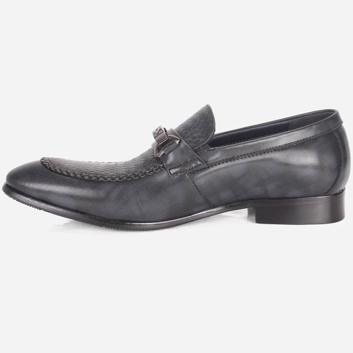 Mens "FAZAR" Leather Office Formal Slide In Shoes - Image 3