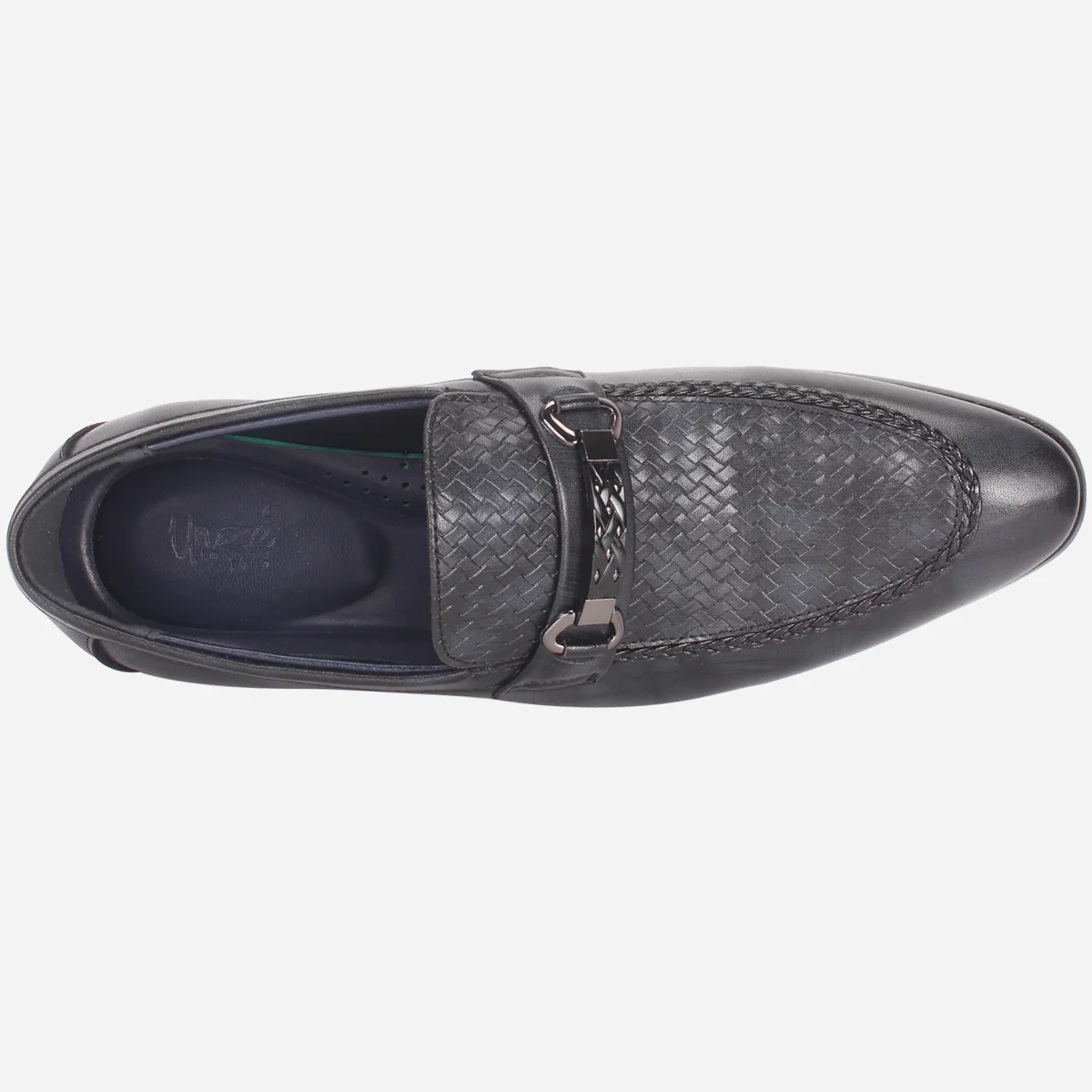 Mens "FAZAR" Leather Office Formal Slide In Shoes - Image 4