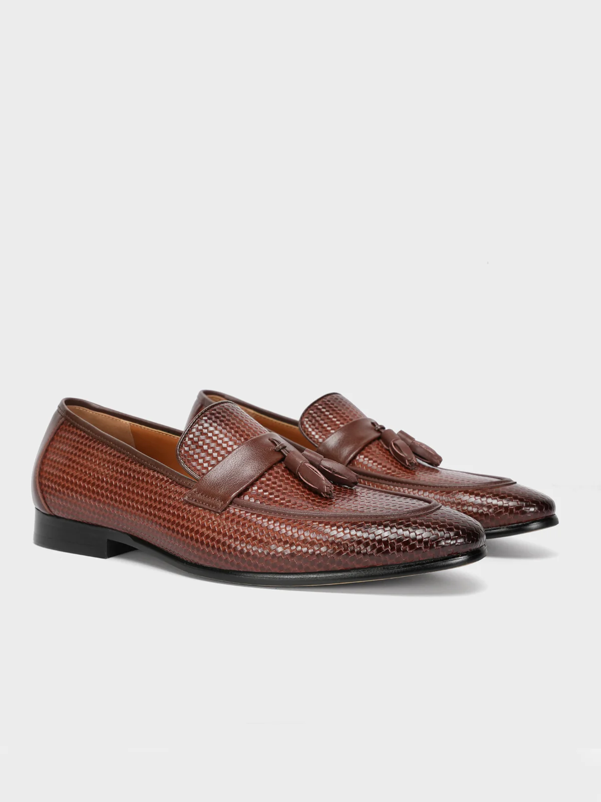 Mens "FILBERT" Textured Slip On Leather Formal Shoes - Image 2