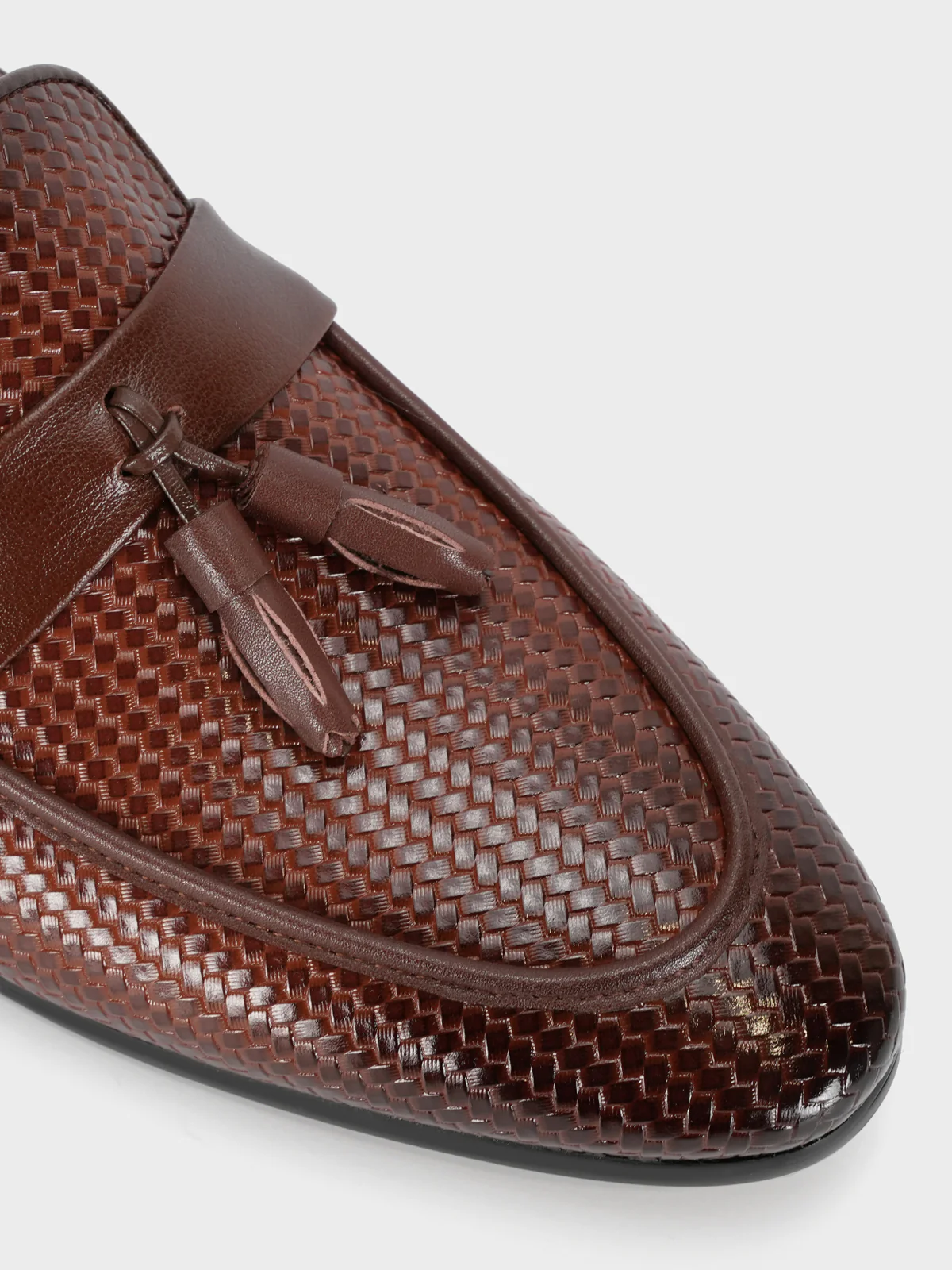 Mens "FILBERT" Textured Slip On Leather Formal Shoes - Image 4