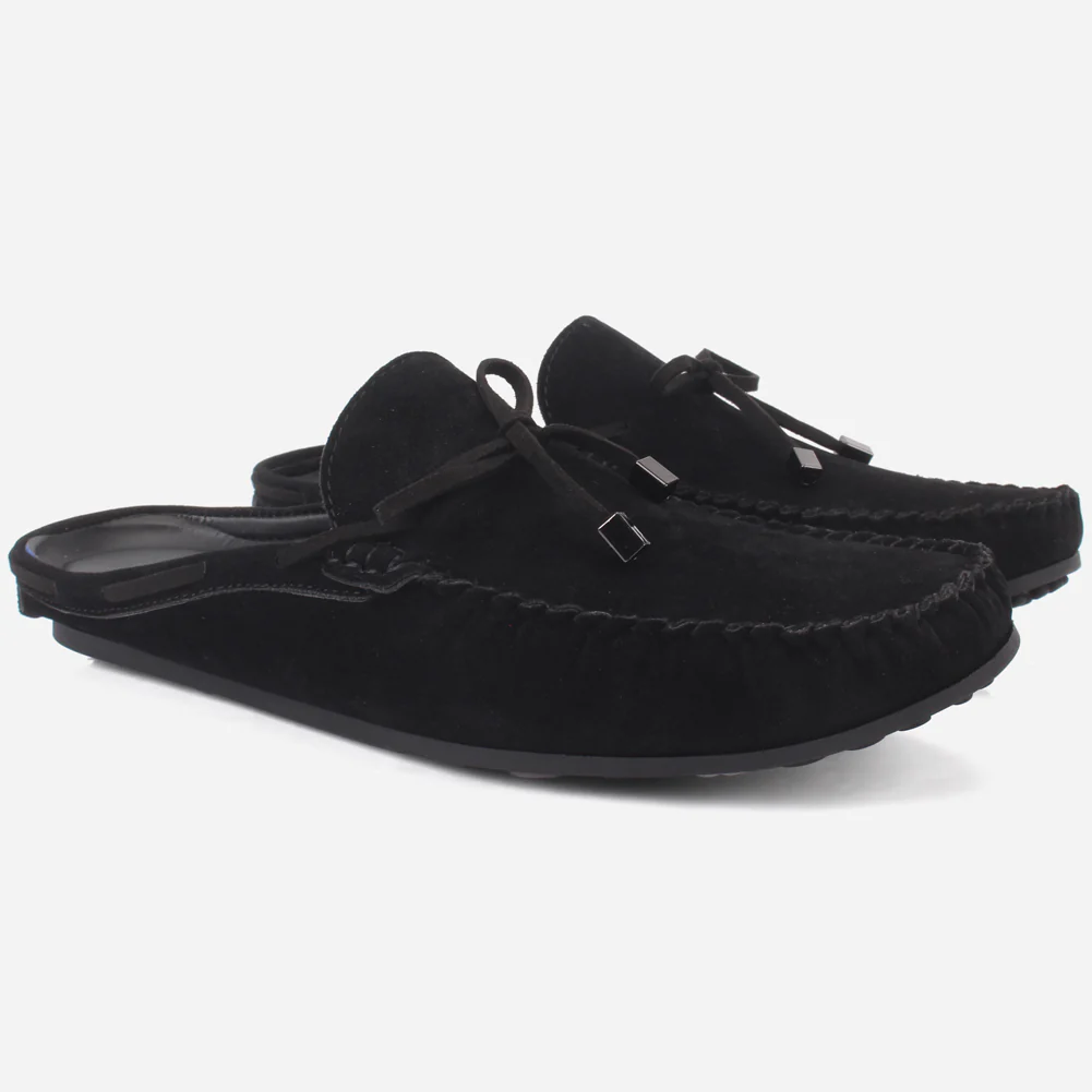 Mens "FISTMAR" Backless Slip-ons Suede Moccasins - Image 2