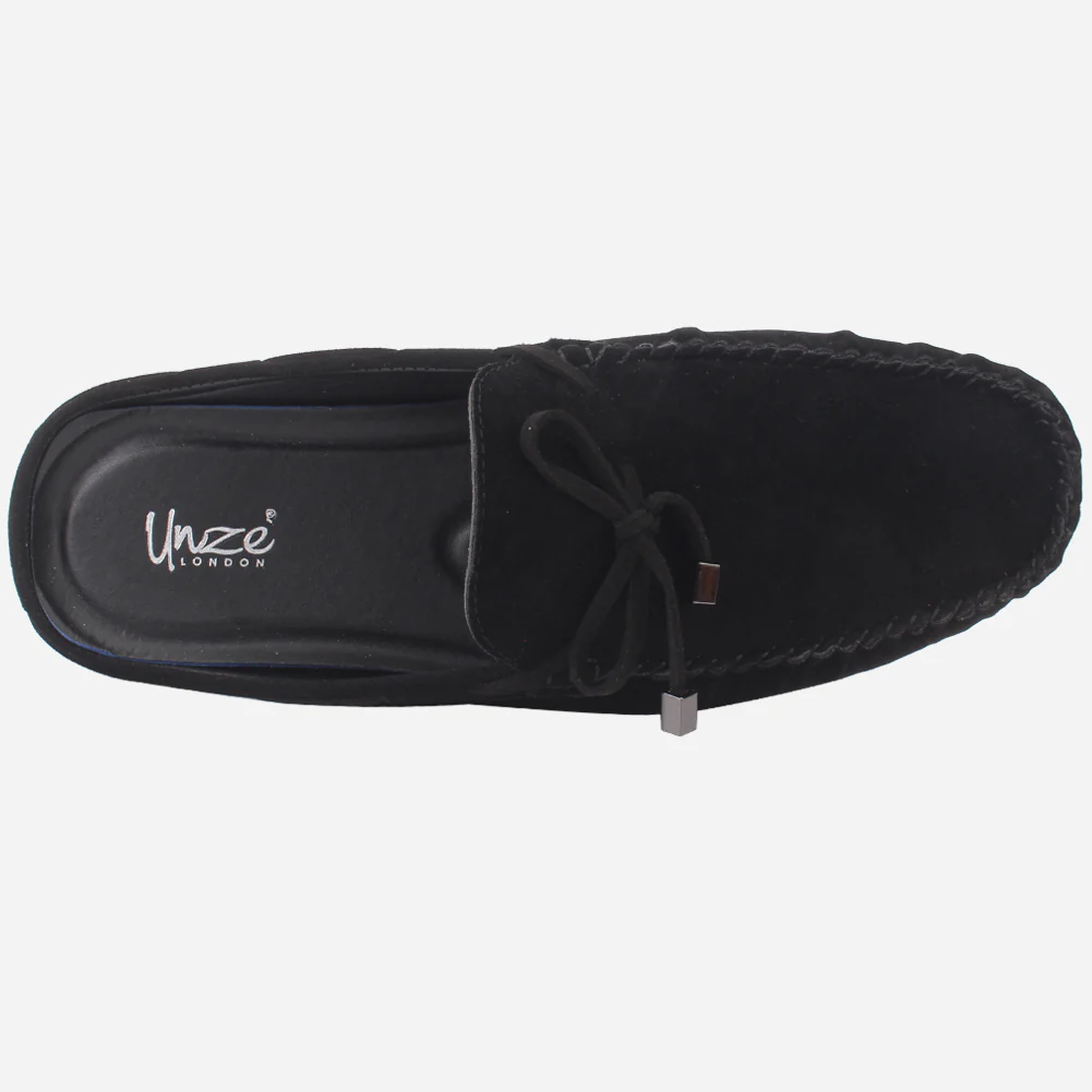 Mens "FISTMAR" Backless Slip-ons Suede Moccasins - Image 4