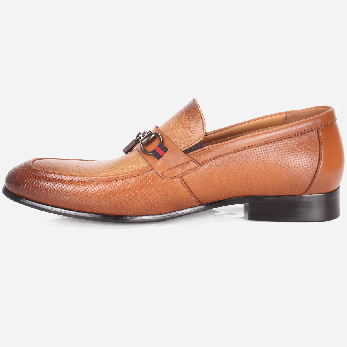 Mens "FYRRE" Leather Dress Formal Slide In Shoes - Image 3