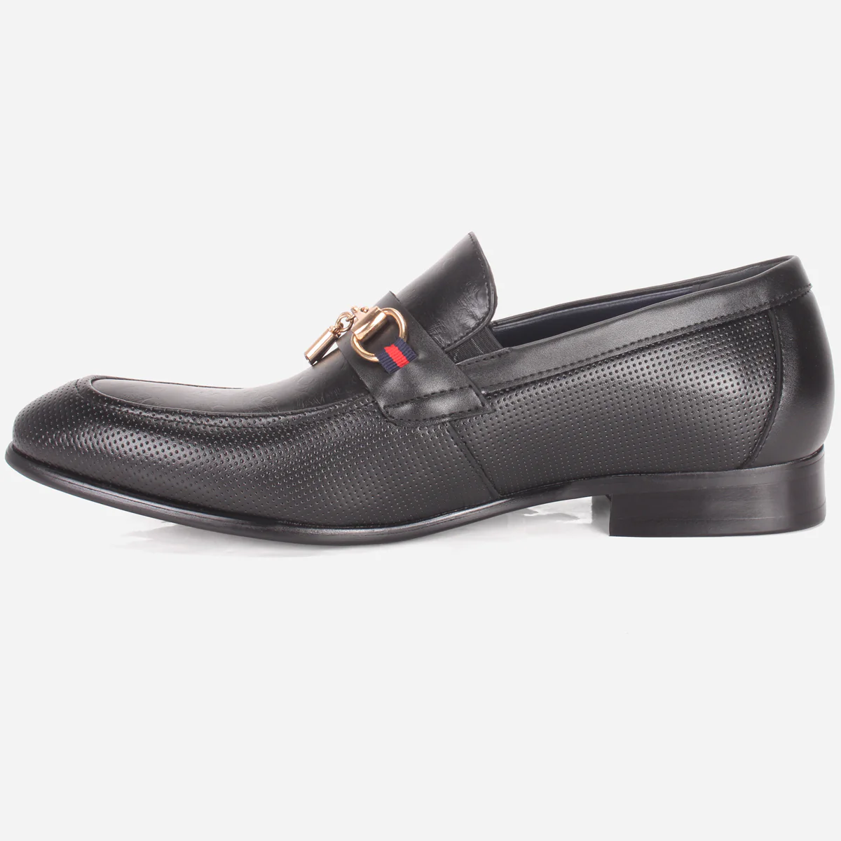 Mens "FYRRE" Leather Dress Formal Slide In Shoes - Image 3
