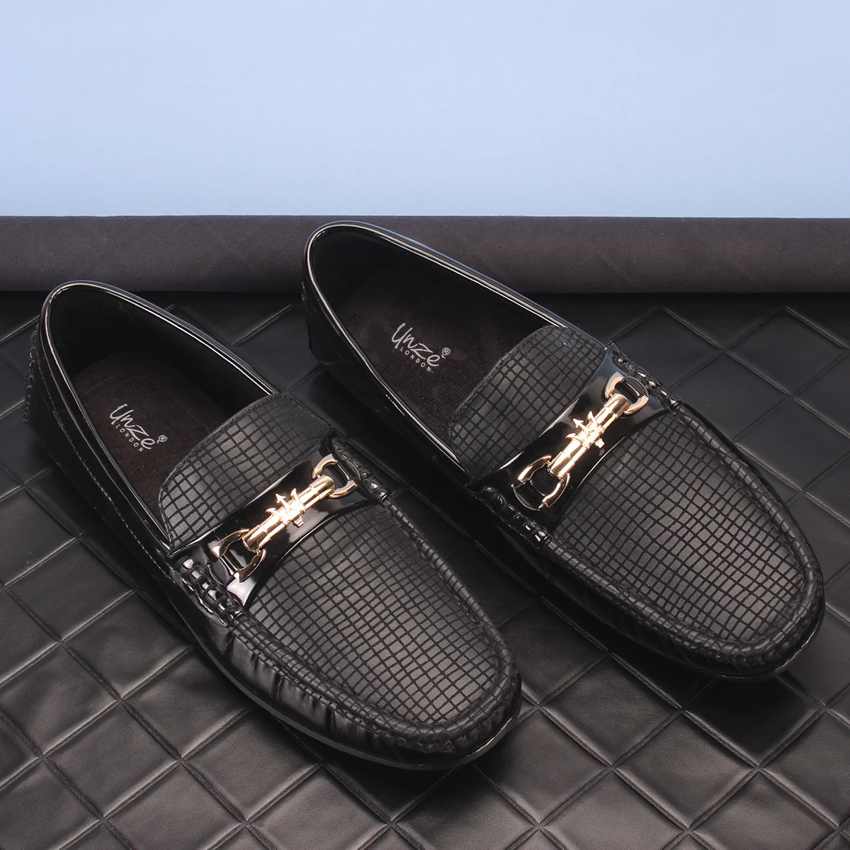 Men's "GAMMA" Textured Comfort Moccasins Shoes - Image 6