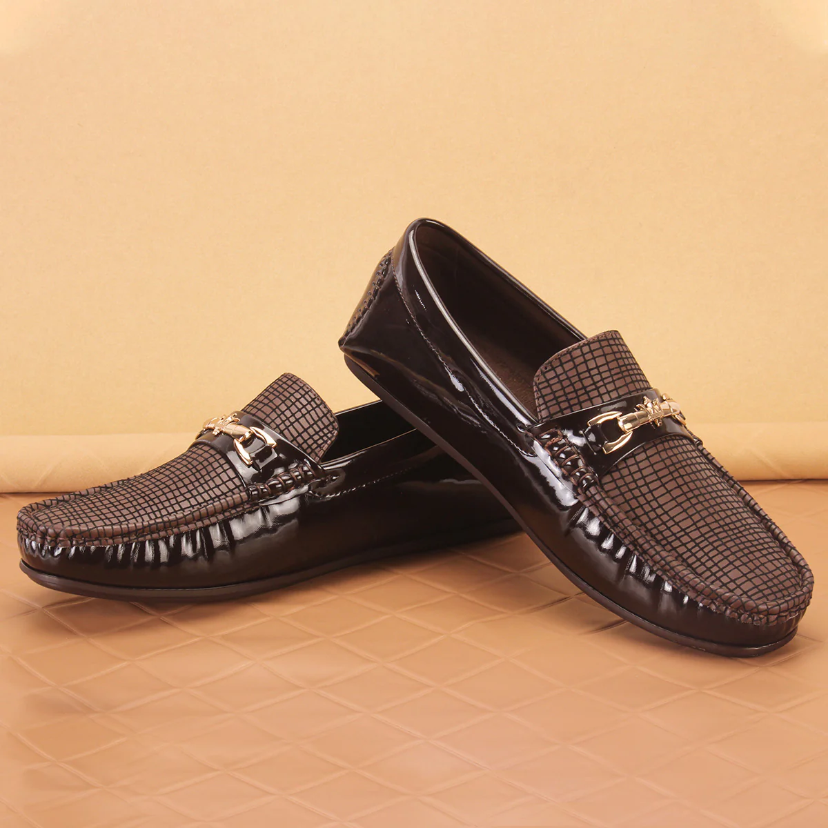 Men's "GAMMA" Textured Comfort Moccasins Shoes - Image 6