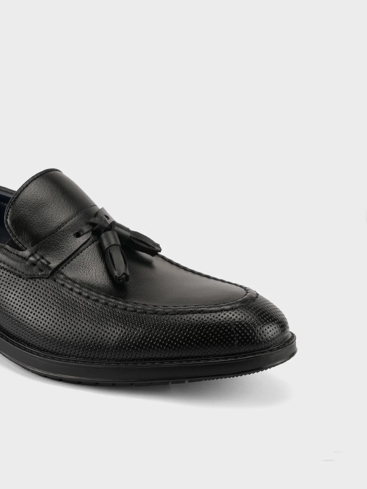 Mens "GRAY" Round Toe Leather Formal Shoes - Image 7