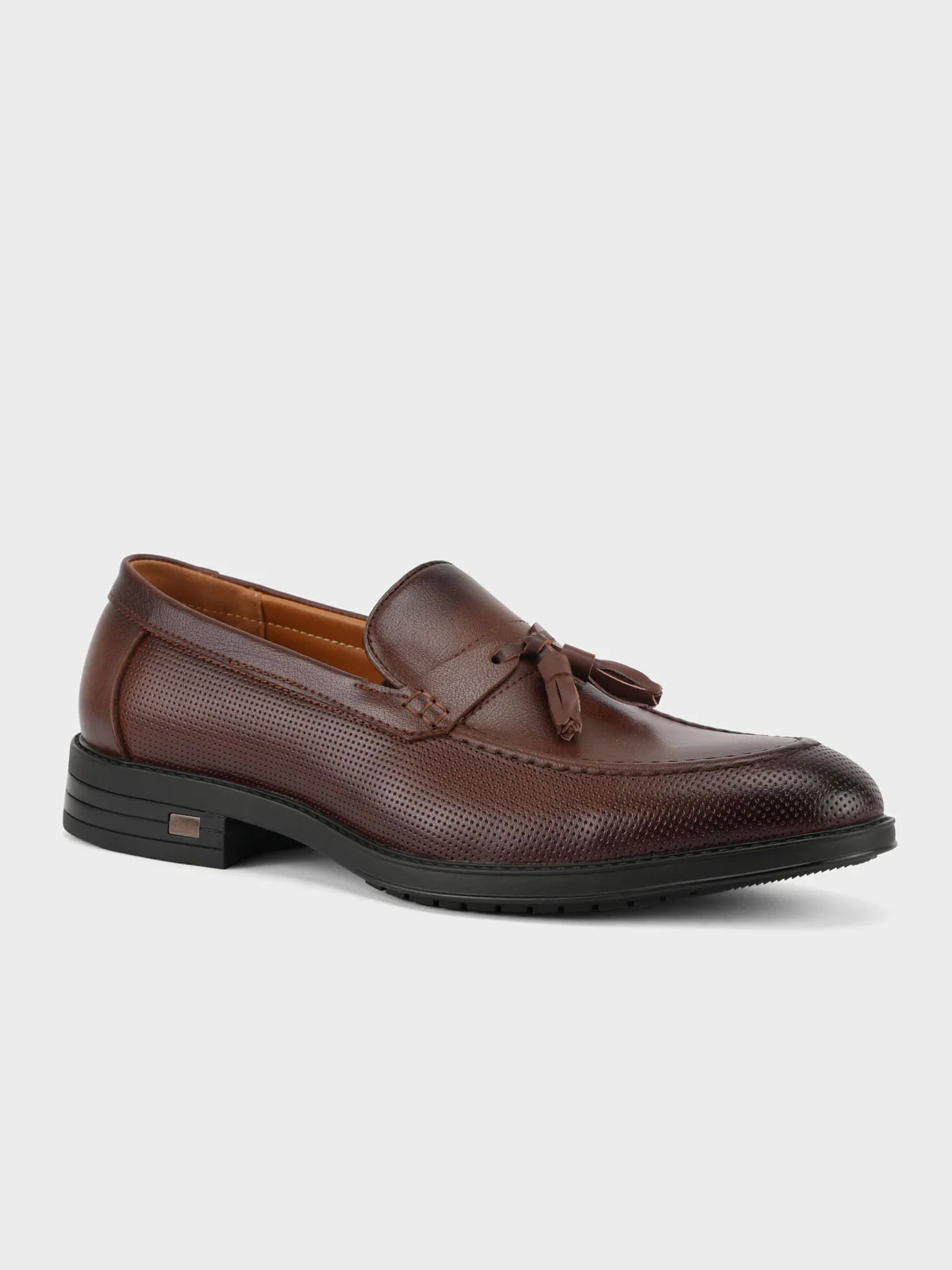 Mens "GRAY" Round Toe Leather Formal Shoes