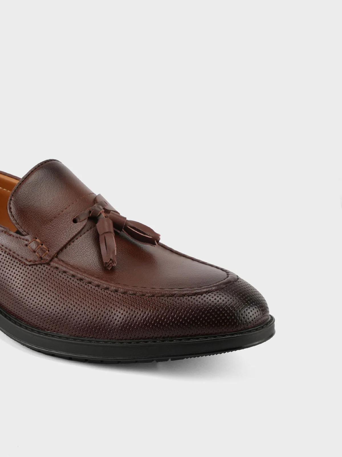 Mens "GRAY" Round Toe Leather Formal Shoes - Image 4
