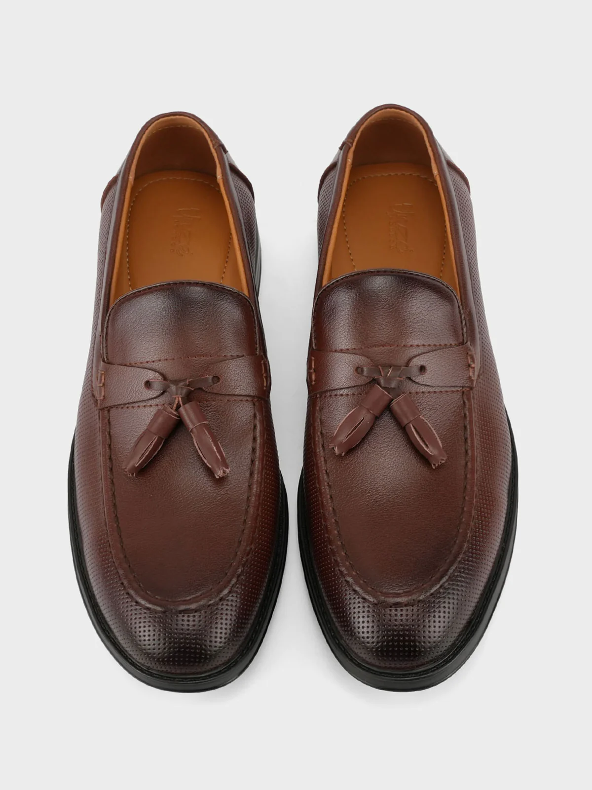 Mens "GRAY" Round Toe Leather Formal Shoes - Image 5