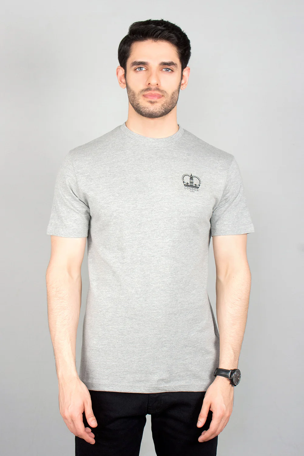 "GUAZ" Crew Neck Slim Fit T-Shirt