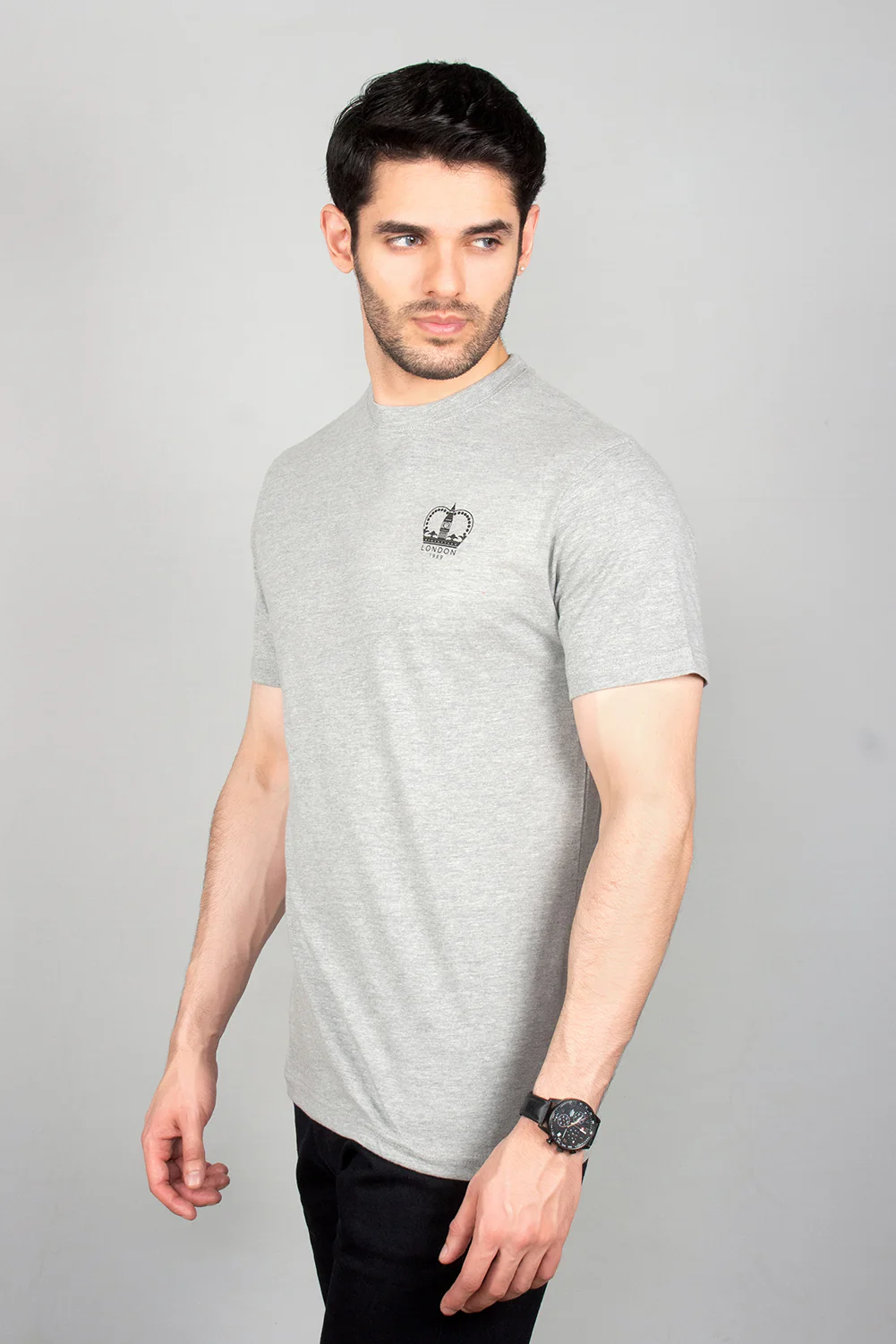 "GUAZ" Crew Neck Slim Fit T-Shirt - Image 2