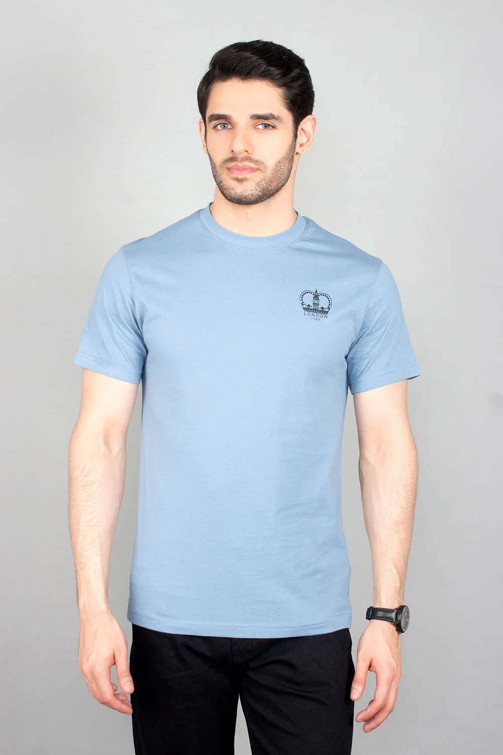 Men's "GUAZ" Cotton Casual Crew Neck Shirt