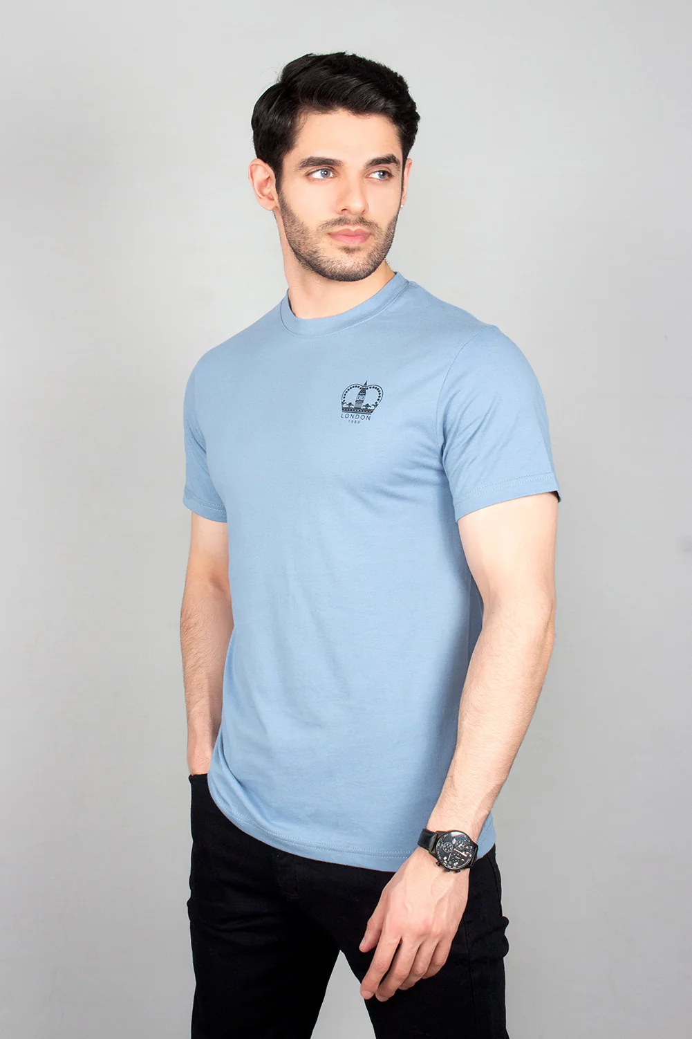Men's "GUAZ" Cotton Casual Crew Neck Shirt - Image 2