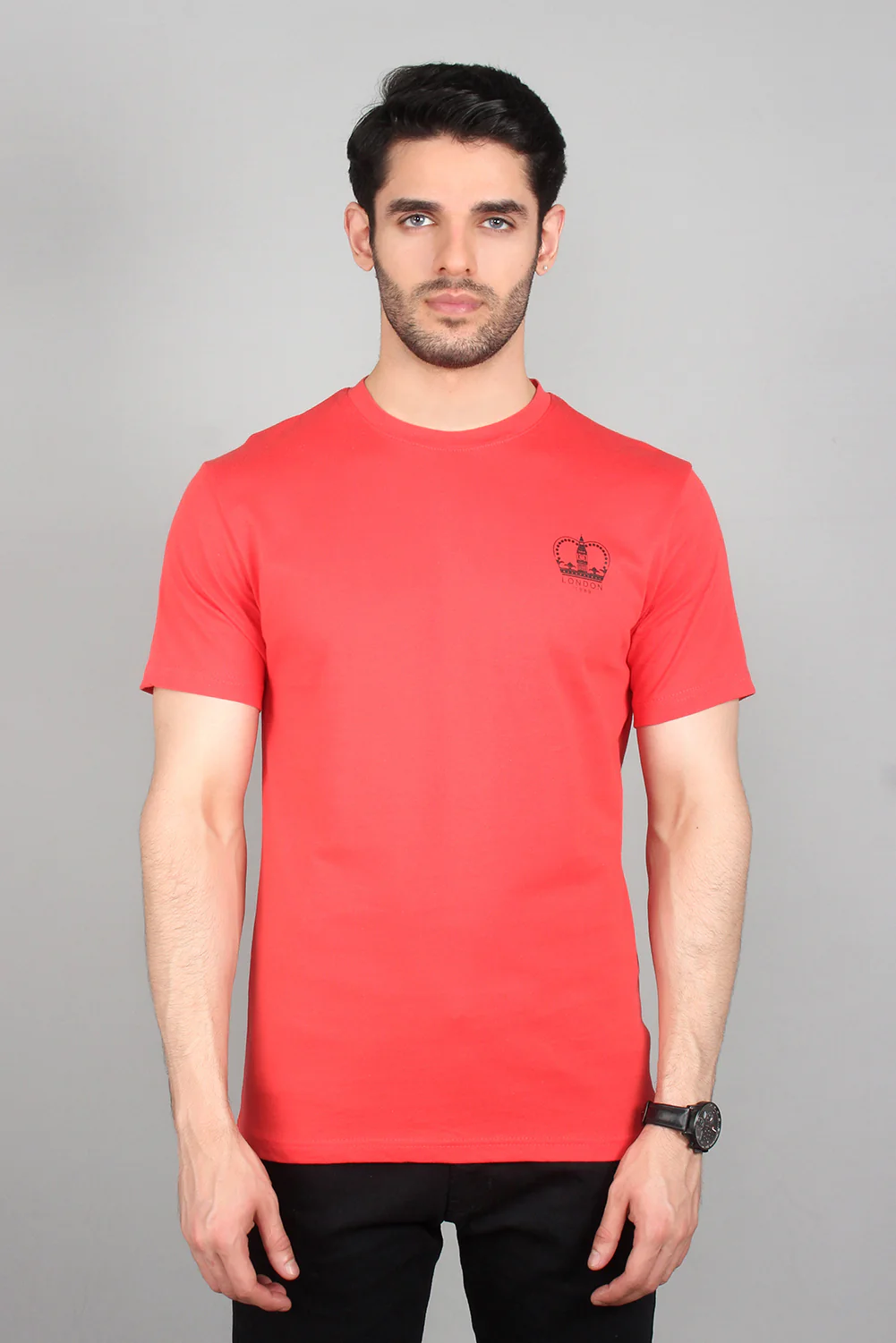 Men's "GUAZ" Cotton Casual Crew Neck Shirt
