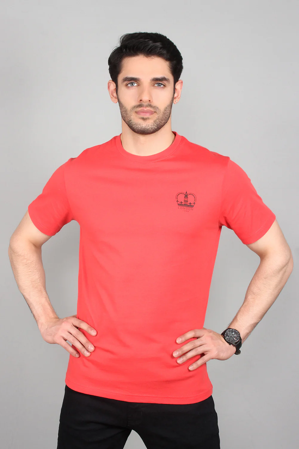 Men's "GUAZ" Cotton Casual Crew Neck Shirt - Image 2