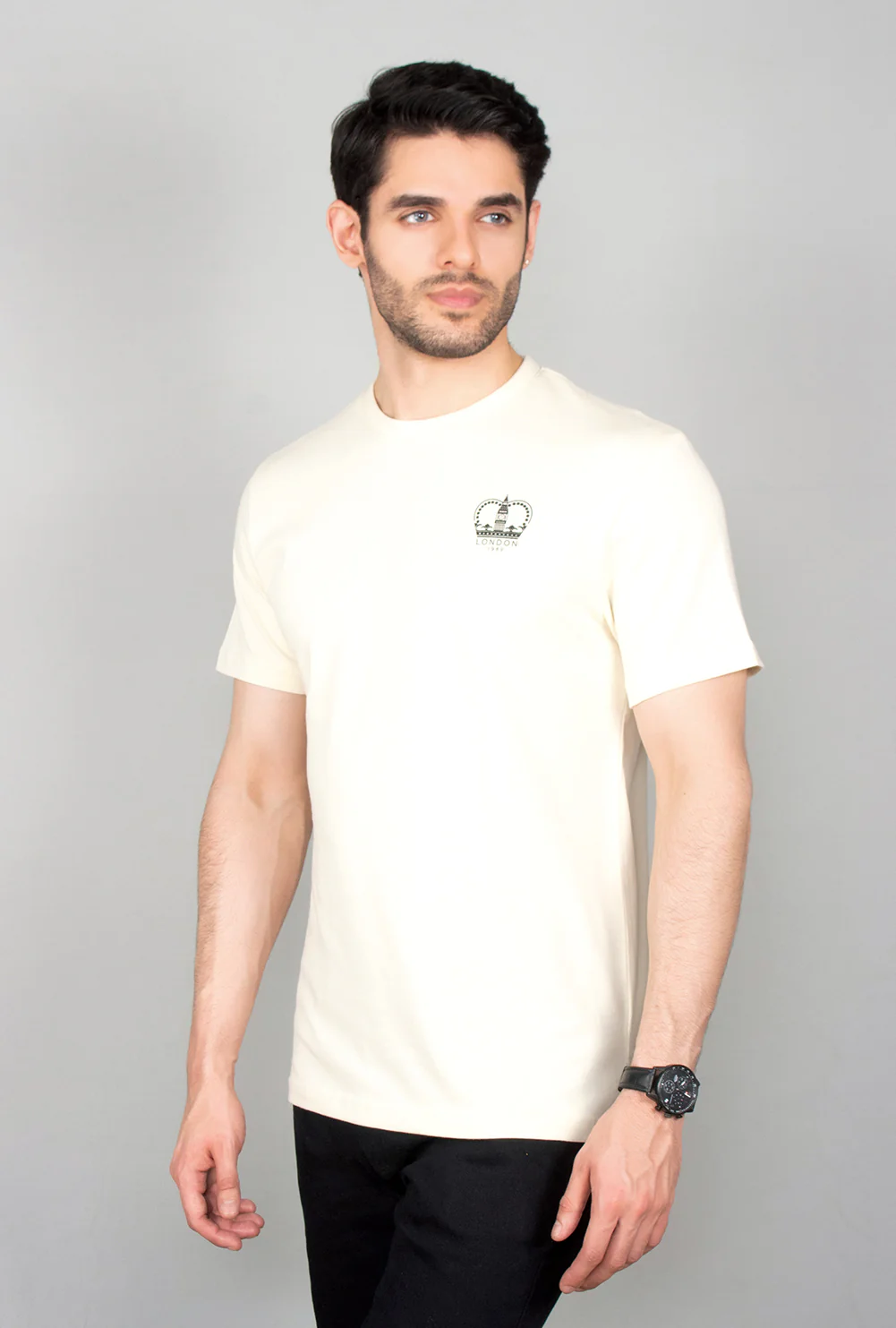 Men's "GUAZ" Cotton Casual Crew Neck Shirt - Image 2