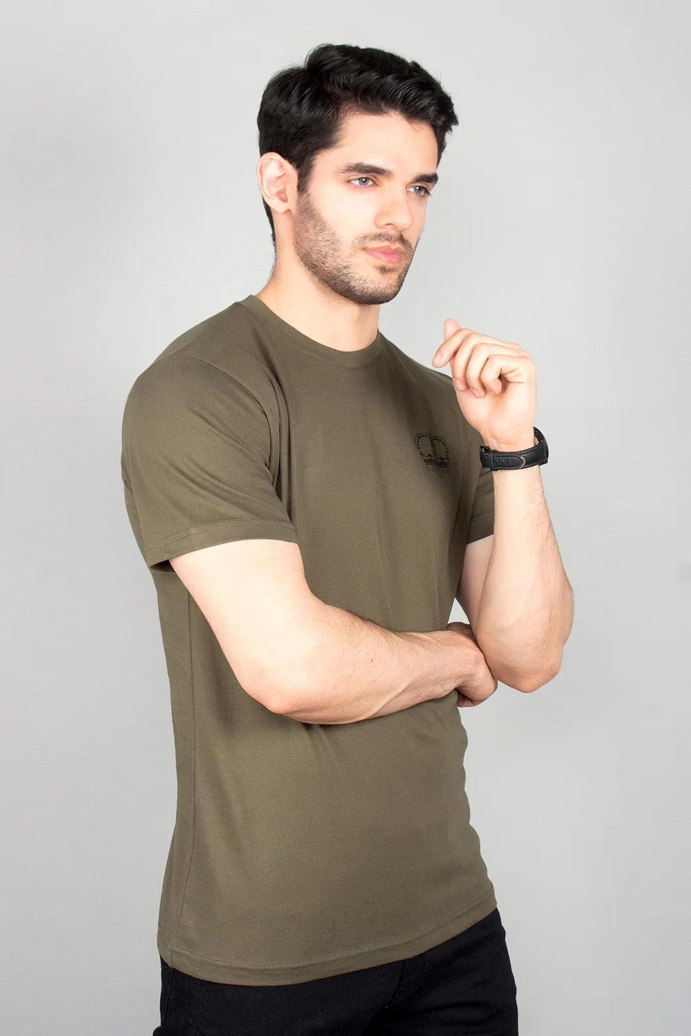"GUAZ" Crew Neck Slim Fit T-Shirt - Image 5